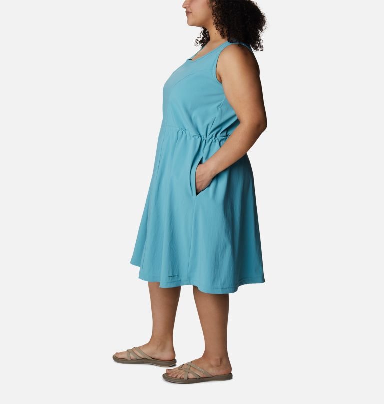 Women's Columbia On The Go Dress Turquoise | Plus Size CA-H3C1A